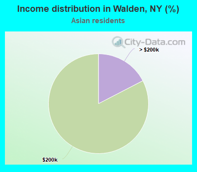 Income distribution in Walden, NY (%)