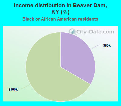 Income distribution in Beaver Dam, KY (%)