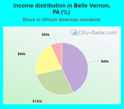 Income distribution in Belle Vernon, PA (%)