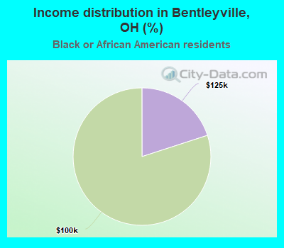 Income distribution in Bentleyville, OH (%)