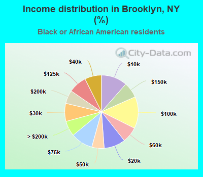 Income distribution in Brooklyn, NY (%)