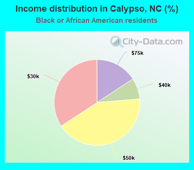 Income distribution in Calypso, NC (%)