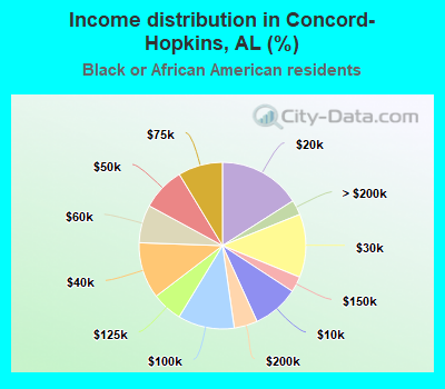 Income distribution in Concord-Hopkins, AL (%)
