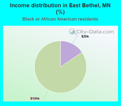Income distribution in East Bethel, MN (%)