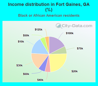 Income distribution in Fort Gaines, GA (%)