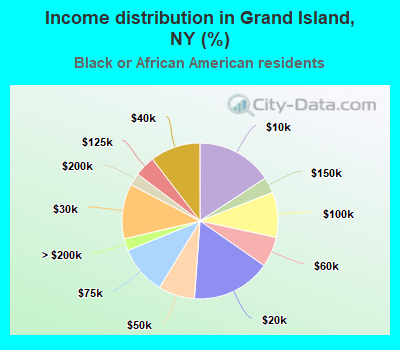 Income distribution in Grand Island, NY (%)