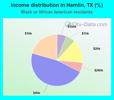 Income distribution in Hamlin, TX (%)