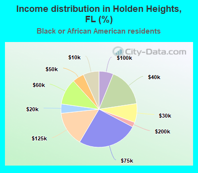Income distribution in Holden Heights, FL (%)