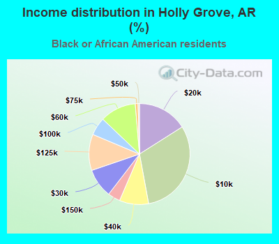 Income distribution in Holly Grove, AR (%)