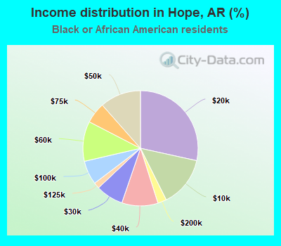 Income distribution in Hope, AR (%)