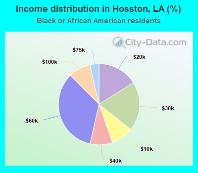 Income distribution in Hosston, LA (%)