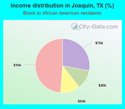 Income distribution in Joaquin, TX (%)