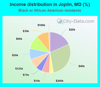 Income distribution in Joplin, MO (%)