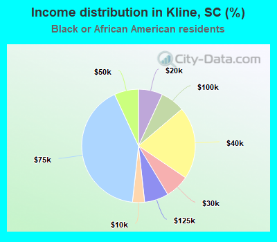 Income distribution in Kline, SC (%)