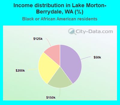 Income distribution in Lake Morton-Berrydale, WA (%)