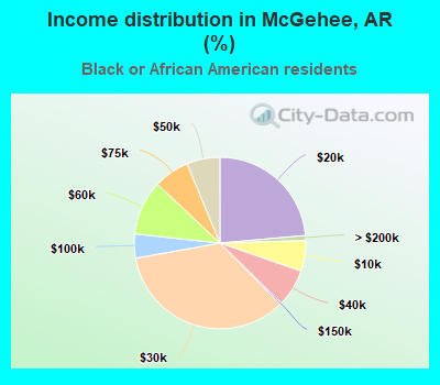 Income distribution in McGehee, AR (%)