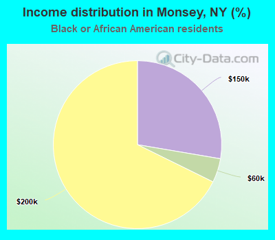 Income distribution in Monsey, NY (%)