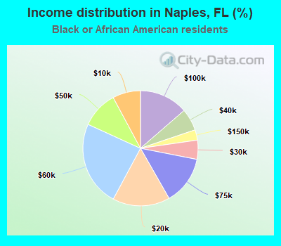 Income distribution in Naples, FL (%)