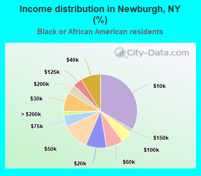 Income distribution in Newburgh, NY (%)