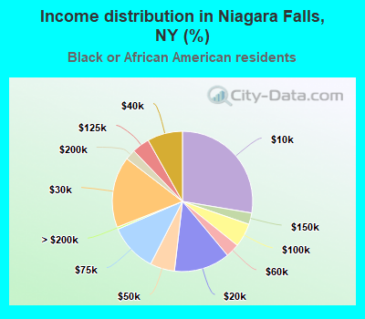 Income distribution in Niagara Falls, NY (%)