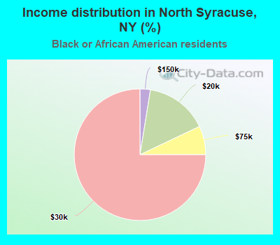 Income distribution in North Syracuse, NY (%)