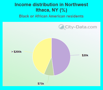 Income distribution in Northwest Ithaca, NY (%)
