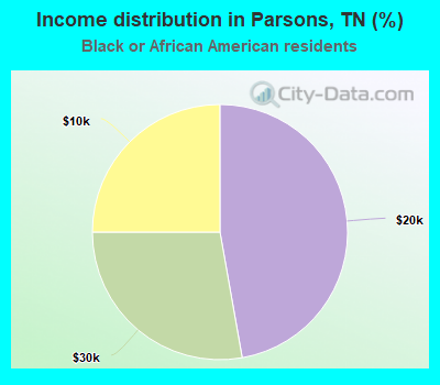 Income distribution in Parsons, TN (%)