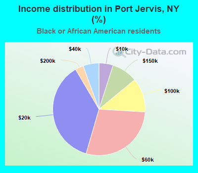 Income distribution in Port Jervis, NY (%)
