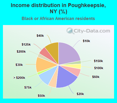 Income distribution in Poughkeepsie, NY (%)