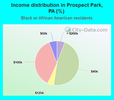 Income distribution in Prospect Park, PA (%)