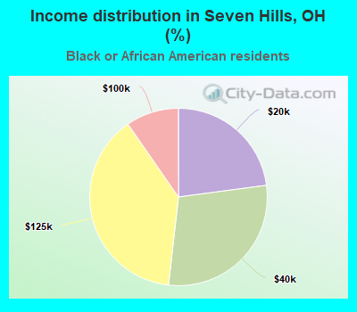 Income distribution in Seven Hills, OH (%)