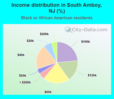 Income distribution in South Amboy, NJ (%)
