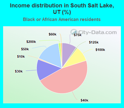 Income distribution in South Salt Lake, UT (%)