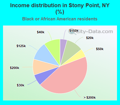 Income distribution in Stony Point, NY (%)