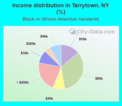 Income distribution in Tarrytown, NY (%)