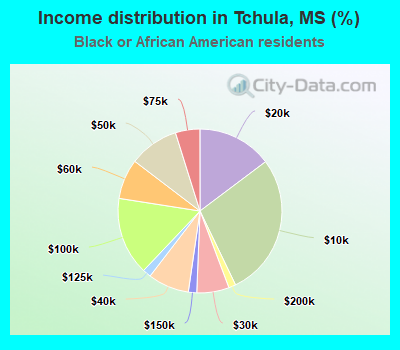Income distribution in Tchula, MS (%)