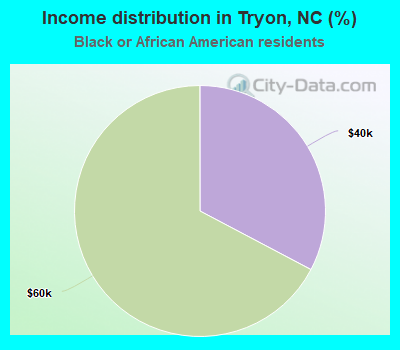 Income distribution in Tryon, NC (%)