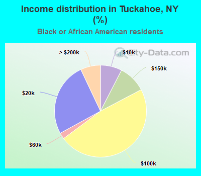 Income distribution in Tuckahoe, NY (%)