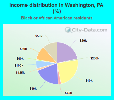 Income distribution in Washington, PA (%)