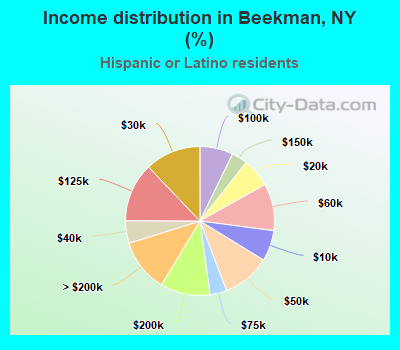 Income distribution in Beekman, NY (%)
