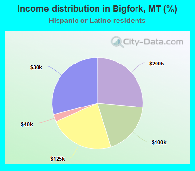 Income distribution in Bigfork, MT (%)