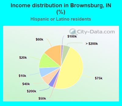 Income distribution in Brownsburg, IN (%)