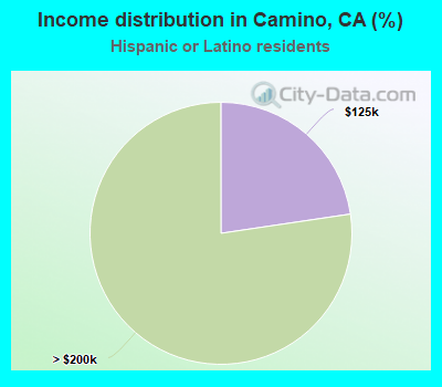 Income distribution in Camino, CA (%)
