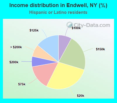 Income distribution in Endwell, NY (%)
