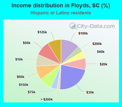 Income distribution in Floyds, SC (%)