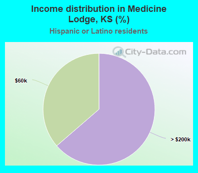 Income distribution in Medicine Lodge, KS (%)