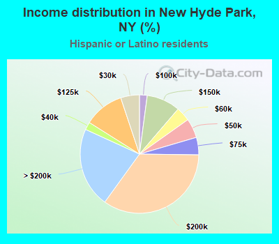 Income distribution in New Hyde Park, NY (%)