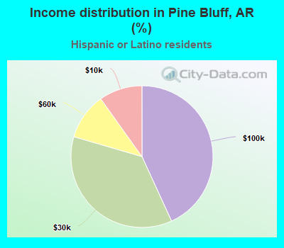 Income distribution in Pine Bluff, AR (%)