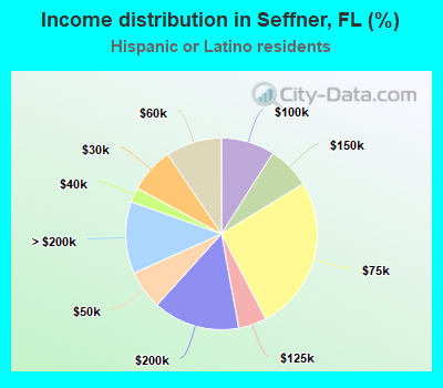Income distribution in Seffner, FL (%)