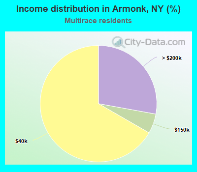 Income distribution in Armonk, NY (%)